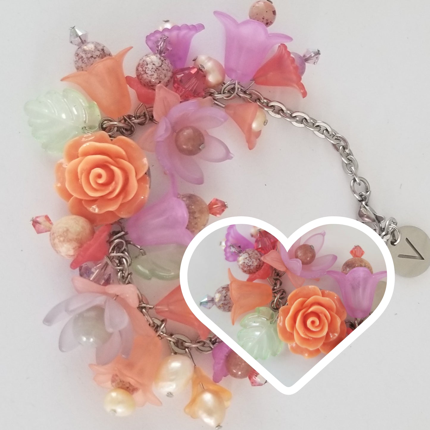 Bracelet Frida lilas et corail