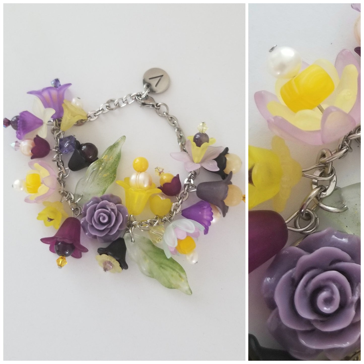 Bracelet Frida violet et jaune