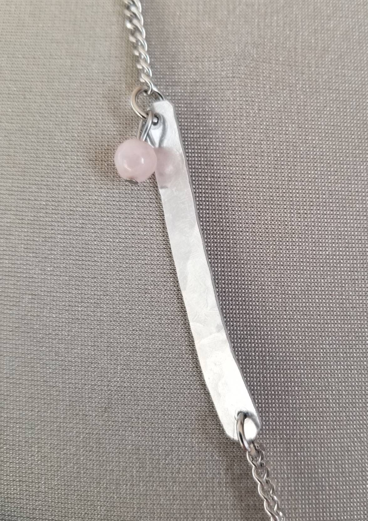 Collier Coeur de Vlimeuse, aluminium martelé, à la main